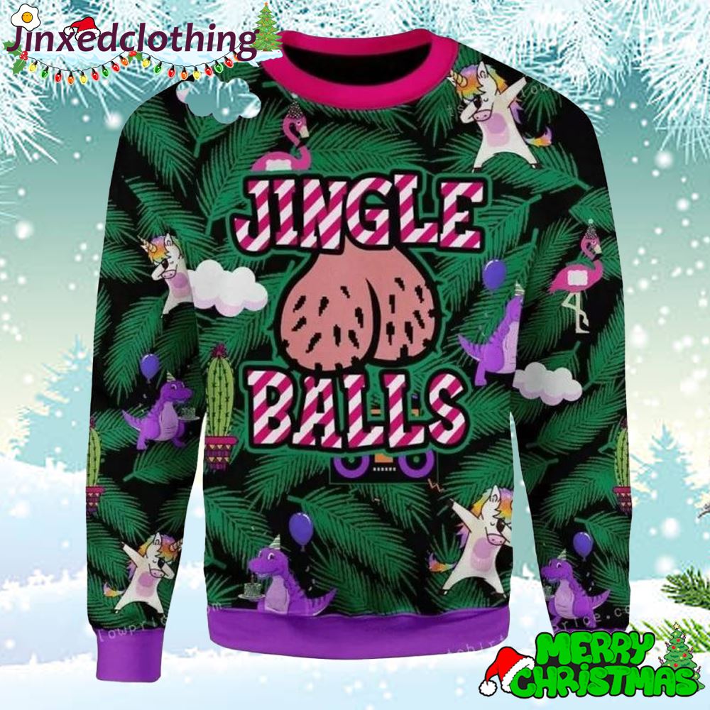 Merry Christmas Jingle Balls Ugly Sweater 